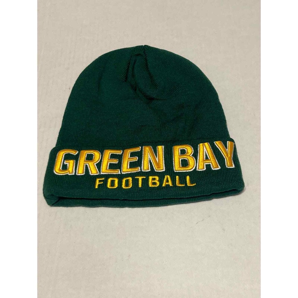 Green Bay Football Beanie Hat Knit Embroidered‎ Logo Adult One Size